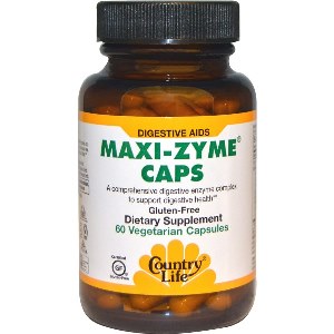 The specially prepared vegetarian sourced enzymes in Maxi-Zyme function in a wider pH range than fractional animal derived enzymes. This formula was designed to support the digestion of any typical meal with just one capsule. For protein, fat carbohydrate and fiber digestion..